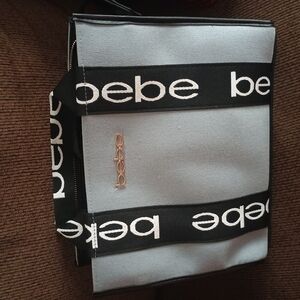 Bebe Black and White Logo Tote